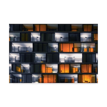 Rob Li 'Window Night' Canvas Art,16x24